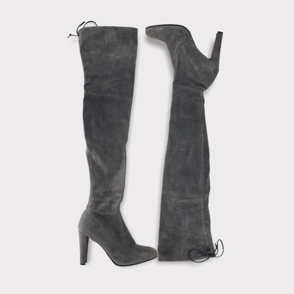 Stuart‎ Weitzman Gray Highland Thigh High Boots - Picture 1 of 8